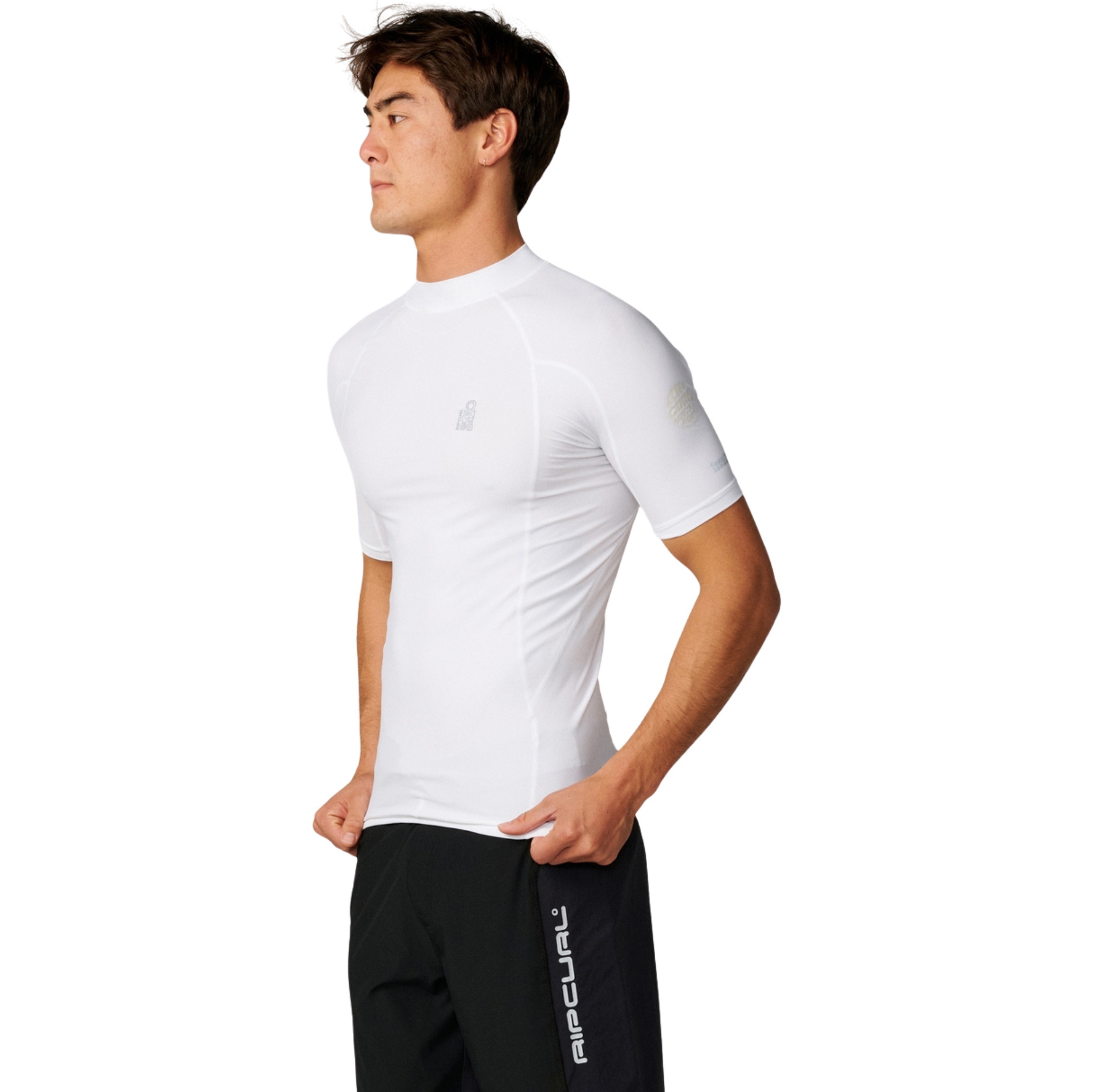 2026 Rip Curl Heren S-Series UPF Perf Korte Mouw Lycra Vest 18EMRV - White